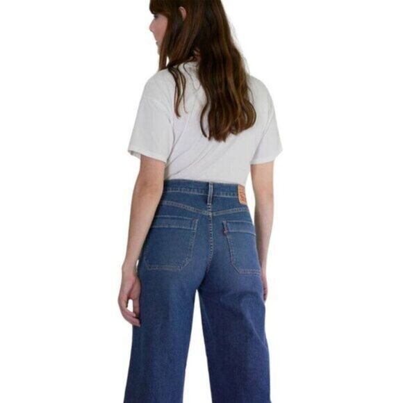 NWOT Levi’s Mile High Crop Wide Leg Jeans in Light Wash 25 - Picture 2 of 8